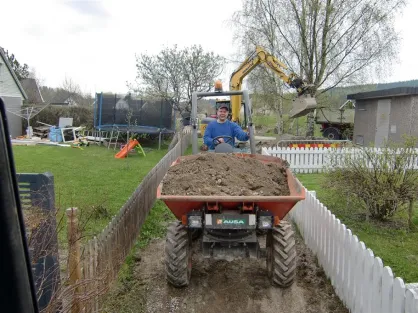 Minidumper på arbetsplats